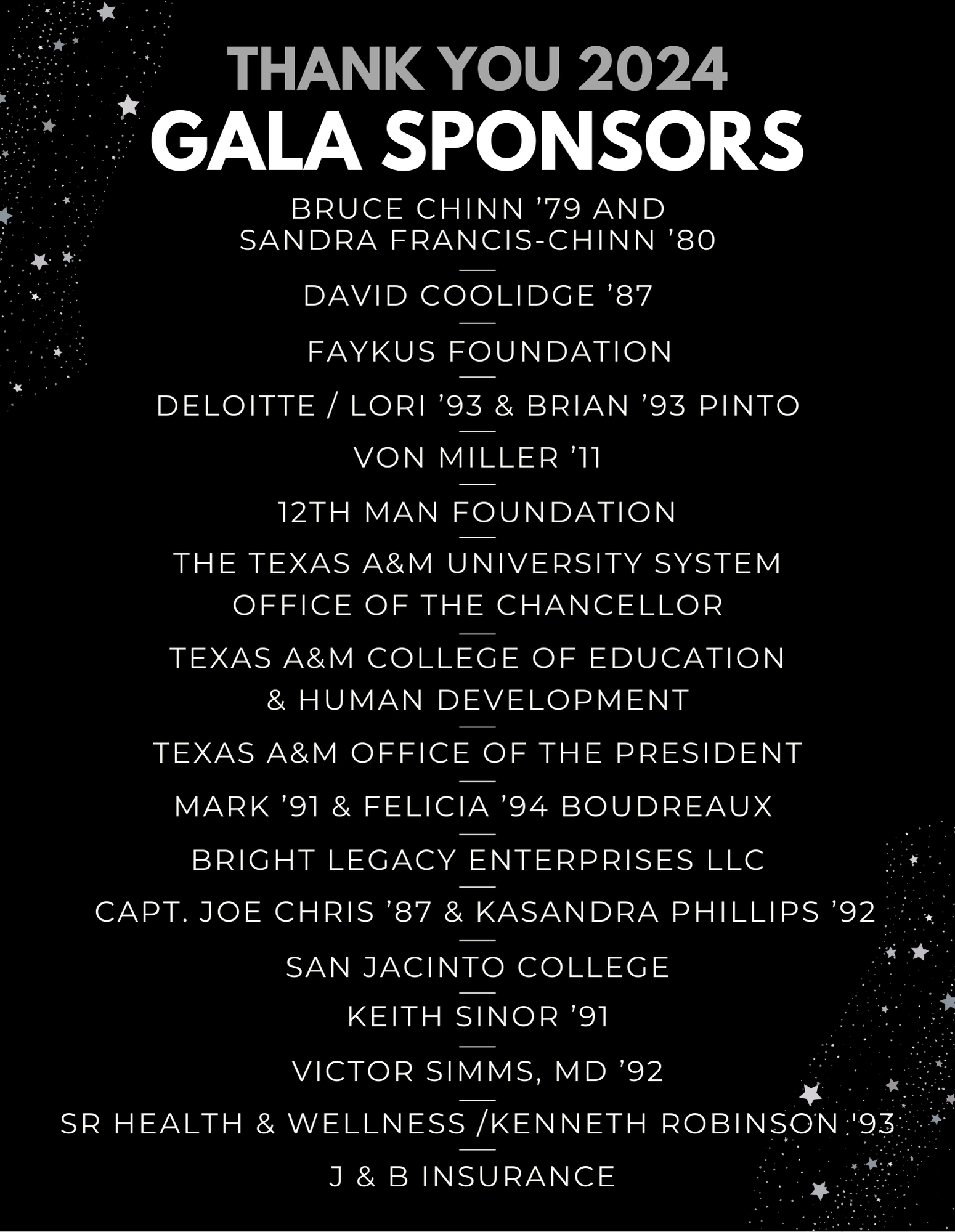 Sponsors 2023 Flyer - List